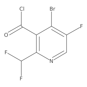 4-Bromo-2-(difluoromethyl)-5-fluoropyridine-3-carbonyl chloride Structure