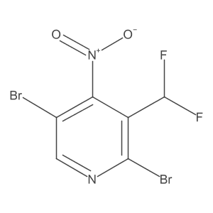 2,5-Dibromo-3-(difluoromethyl)-4-nitropyridine Structure