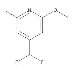 4-(difluoromethyl)-2-iodo-6-methoxy-pyridine结构式