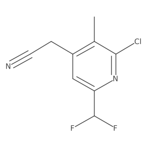 2-(2-Chloro-6-(difluoromethyl)-3-methylpyridin-4-yl)acetonitrile结构式