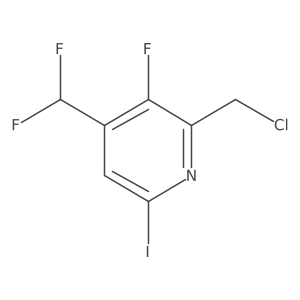 2-(Chloromethyl)-4-(difluoromethyl)-3-fluoro-6-iodopyridine Structure