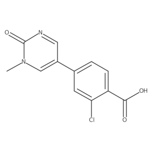 2-Chloro-4-(1,2-dihydro-1-methyl-2-oxo-5-pyrimidinyl)benzoic acid结构式