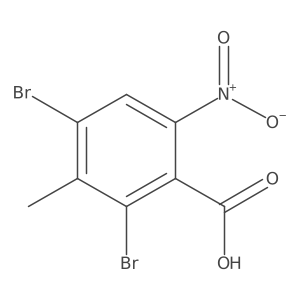 2,4-Dibromo-3-methyl-6-nitrobenzoic acid结构式