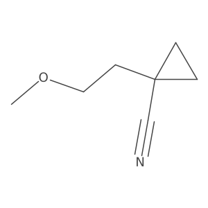 1-(2-Methoxyethyl)cyclopropane-1-carbonitrile结构式