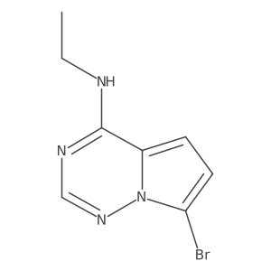 7-bromo-N-ethylpyrrolo[2,1-f][1,2,4]triazin-4-amine Structure