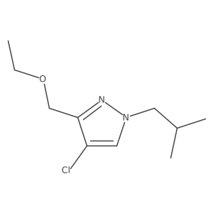4-chloro-3-(ethoxymethyl)-1-isobutyl-1H-pyrazole Structure