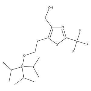 [2-(Trifluoromethyl)-5-{2-[(triisopropylsilyl)oxy]ethyl}-1,3-thiazol-4-yl]methanol结构式