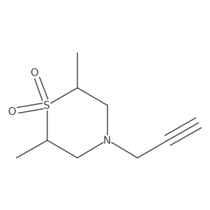 2,6-Dimethyl-4-(prop-2-yn-1-yl)-1lambda6-thiomorpholine-1,1-dione Structure