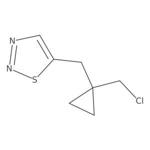 5-{[1-(Chloromethyl)cyclopropyl]methyl}-1,2,3-thiadiazole结构式