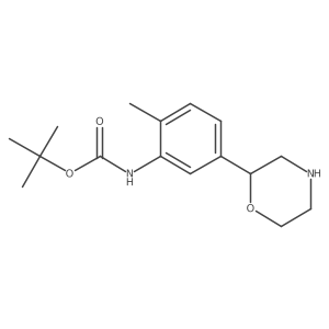 tert-butyl N-[2-methyl-5-(morpholin-2-yl)phenyl]carbamate Structure
