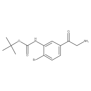 tert-butyl N-[5-(2-aminoacetyl)-2-bromophenyl]carbamate结构式