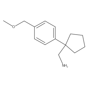 {1-[4-(Methoxymethyl)phenyl]cyclopentyl}methanamine结构式