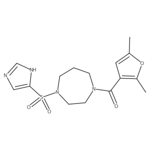 (4-((1H-imidazol-4-yl)sulfonyl)-1,4-diazepan-1-yl)(2,5-dimethylfuran-3-yl)methanone Structure