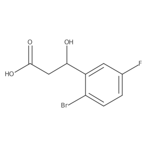 (3R)-3-(2-bromo-5-fluorophenyl)-3-hydroxypropanoic acid Structure