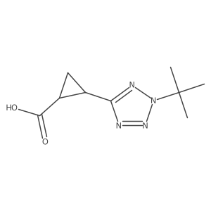 2-(2-tert-butyl-2H-1,2,3,4-tetrazol-5-yl)cyclopropane-1-carboxylic acid Structure