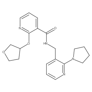 N-((2-(pyrrolidin-1-yl)pyridin-3-yl)methyl)-2-((tetrahydrofuran-3-yl)oxy)nicotinamide结构式
