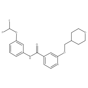 N-(3-(difluoromethoxy)phenyl)-2-((tetrahydro-2H-pyran-4-yl)methoxy)isonicotinamide结构式