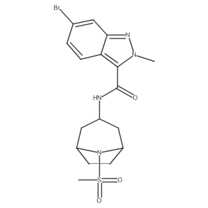 6-bromo-2-methyl-N-(8-(methylsulfonyl)-8-azabicyclo[3.2.1]octan-3-yl)-2H-indazole-3-carboxamide结构式