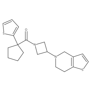 (3-(6,7-dihydrothieno[3,2-c]pyridin-5(4H)-yl)azetidin-1-yl)(1-(thiophen-2-yl)cyclopentyl)methanone Structure