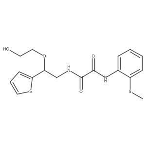 N1-(2-(2-hydroxyethoxy)-2-(thiophen-2-yl)ethyl)-N2-(2-(methylthio)phenyl)oxalamide Structure