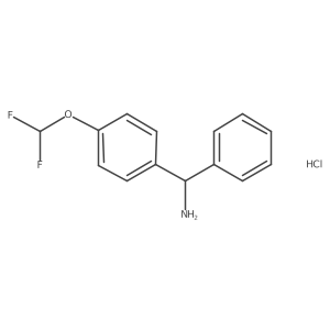 [4-(Difluoromethoxy)phenyl](phenyl)methanamine hydrochloride结构式