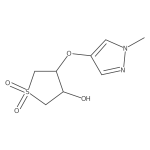 (3S,4S)-3-Hydroxy-4-[(1-methyl-1H-pyrazol-4-yl)oxy]-1lambda6-thiolane-1,1-dione Structure