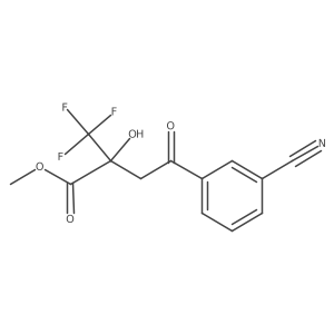 Methyl 4-(3-cyanophenyl)-2-hydroxy-4-oxo-2-(trifluoromethyl)butanoate Structure