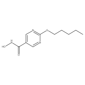 N-hydroxy-2-(pentylthio)-5-pyrimidinecarboxamide结构式
