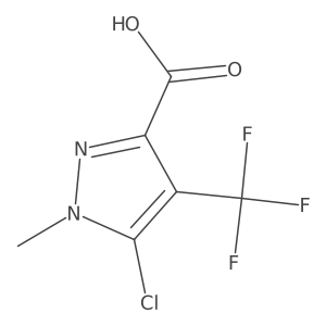 5-chloro-1-methyl-4-(trifluoromethyl)-1H-pyrazole-3-carboxylic acid Structure