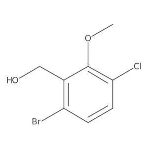 (6-Bromo-3-chloro-2-methoxyphenyl)methanol Structure