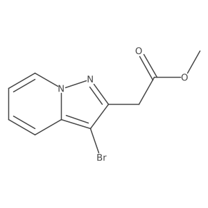 Pyrazolo[1,5-a]pyridine-2-acetic acid, 3-bromo-, methyl ester结构式