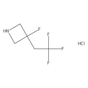 3-Fluoro-3-(2,2,2-trifluoroethyl)azetidine hydrochloride结构式