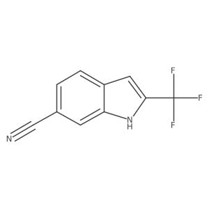 2-(Trifluoromethyl)-1H-indole-6-carbonitrile结构式