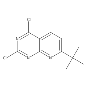 7-(Tert-butyl)-2,4-dichloropyrido[2,3-d]pyrimidine结构式