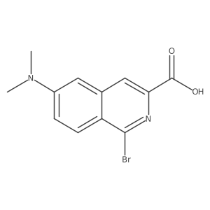 1-Bromo-6-(dimethylamino)isoquinoline-3-carboxylic acid结构式