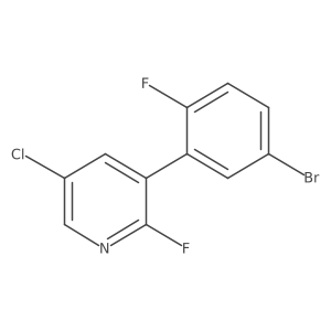 3-(5-Bromo-2-fluorophenyl)-5-chloro-2-fluoropyridine结构式
