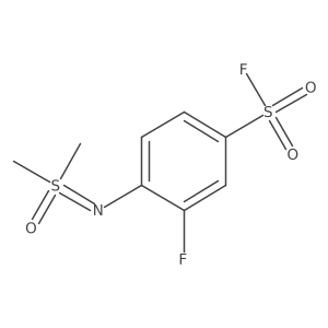 4-{[Dimethyl(oxo)-lambda6-sulfanylidene]amino}-3-fluorobenzene-1-sulfonyl fluoride Structure