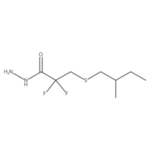 2,2-Difluoro-3-[(2-methylbutyl)sulfanyl]propanehydrazide结构式