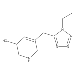 5-[(1-ethyl-1H-1,2,3,4-tetrazol-5-yl)methyl]-1,2,3,6-tetrahydropyridin-3-ol Structure