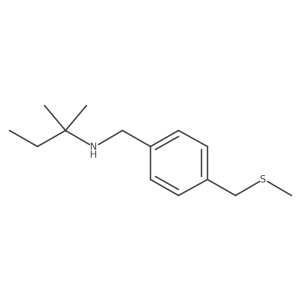 (2-Methylbutan-2-yl)({4-[(methylsulfanyl)methyl]phenyl}methyl)amine结构式