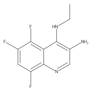 N4-ethyl-5,6,8-trifluoroquinoline-3,4-diamine结构式