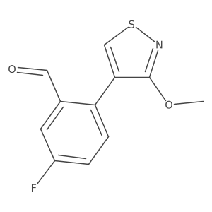 5-Fluoro-2-(3-methoxy-1,2-thiazol-4-yl)benzaldehyde结构式