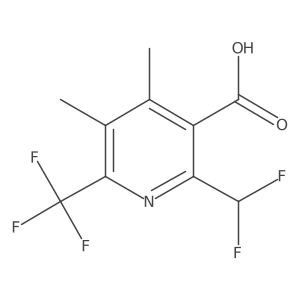 2-(Difluoromethyl)-4,5-dimethyl-6-(trifluoromethyl)pyridine-3-carboxylic acid结构式