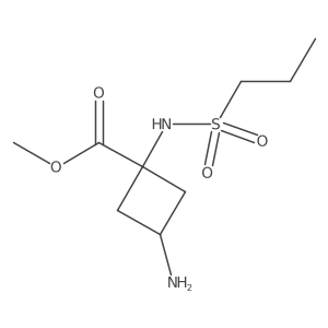 Methyl 3-amino-1-(propane-1-sulfonamido)cyclobutane-1-carboxylate结构式