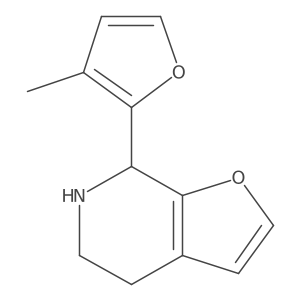 7-(3-methylfuran-2-yl)-4H,5H,6H,7H-furo[2,3-c]pyridine结构式