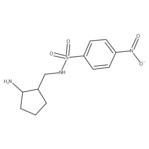 N-[(2-aminocyclopentyl)methyl]-4-nitrobenzene-1-sulfonamide结构式