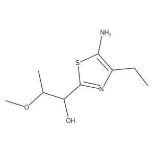1-(5-Amino-4-ethyl-1,3-thiazol-2-yl)-2-methoxypropan-1-ol结构式