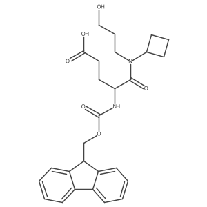 4-[cyclobutyl(3-hydroxypropyl)carbamoyl]-4-({[(9H-fluoren-9-yl)methoxy]carbonyl}amino)butanoic acid结构式