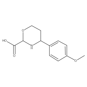 4-(4-Methoxyphenyl)-1,3-oxazinane-2-carboxylic acid Structure