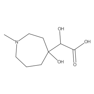 2-Hydroxy-2-(4-hydroxy-1-methylazepan-4-yl)acetic acid Structure